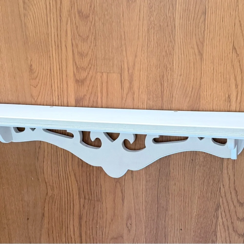 White Decorative ornate carved Wall Shelf